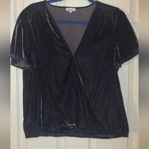 Splendid Velvet dark grey top